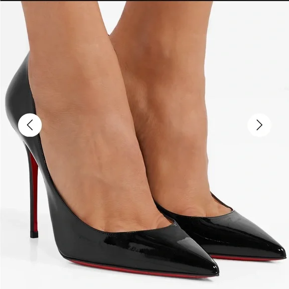靴 Christian Louboutin decollette CHRISTIAN LOUBOUTIN Patent Decollete 868 100 Pumps 40.5